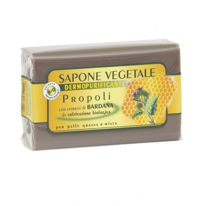 Sapone Vegetale: Sapone Propoli E Bardana – 150 Gr.
