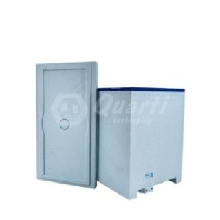 Cassettino in polistirolo con bordatura di rinforzo superiori di rinforzo e antiusura su 4 lati