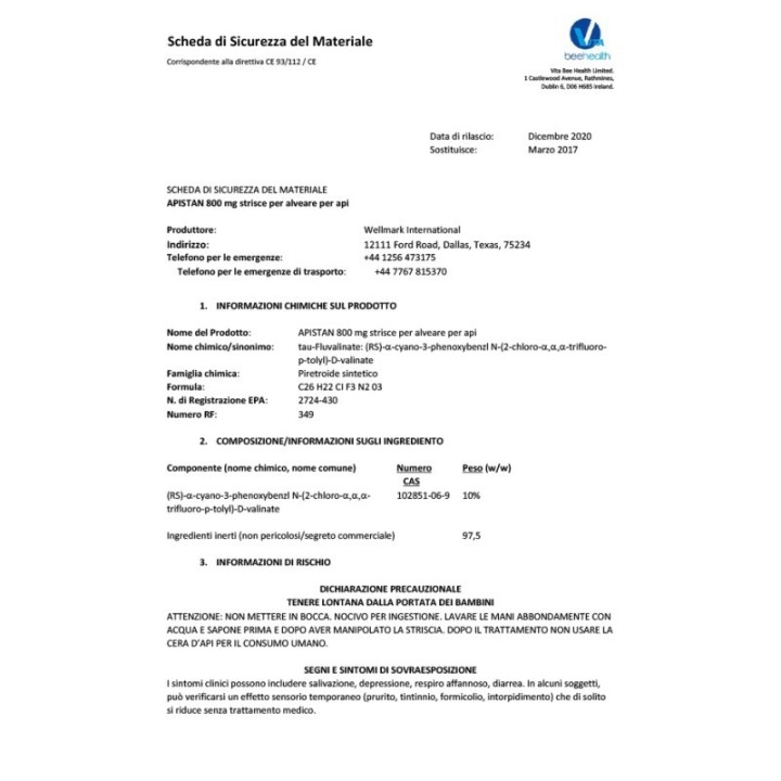 Apistan Buste Da 10 Pezzi