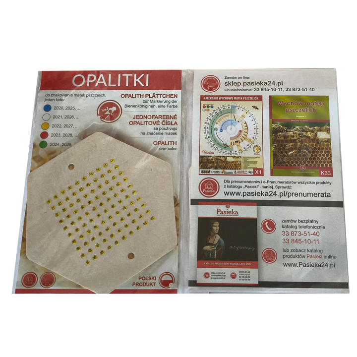 Opalitki Gialli Numerati 1-99 - Marcatura Regine 2022/27