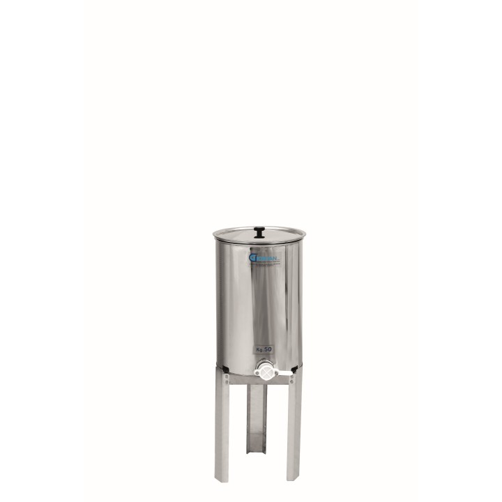 Maturatore Miele 50 kg Giordan Inox con Rubinetto