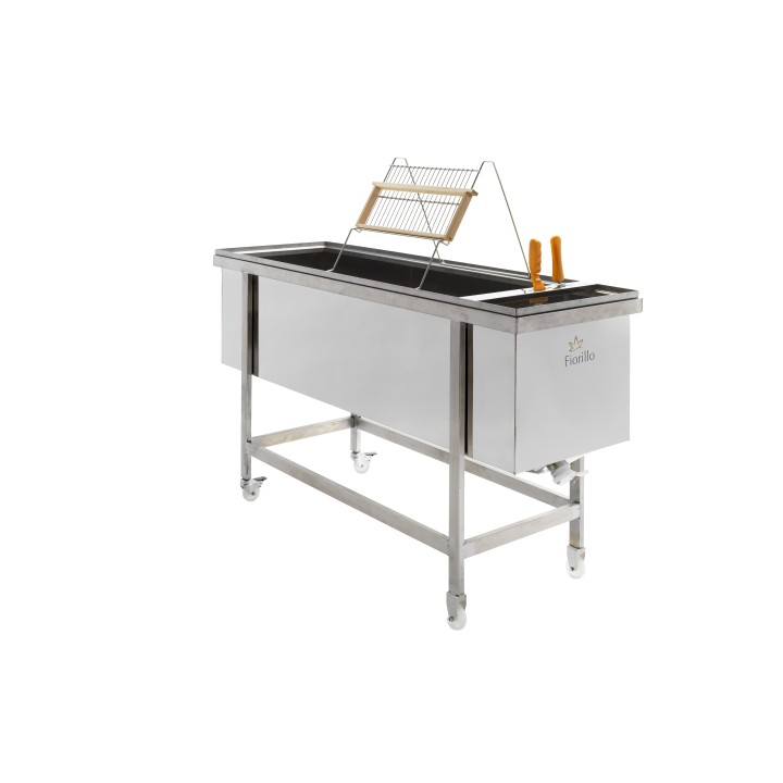 Banco Disopercolatore Fiorillo 153cm con Carrello e Griglia