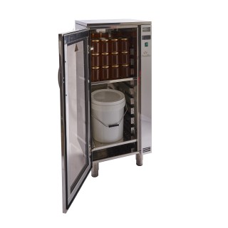 Armadietto Fondimiele Inox per 2 Secchi da 25kg