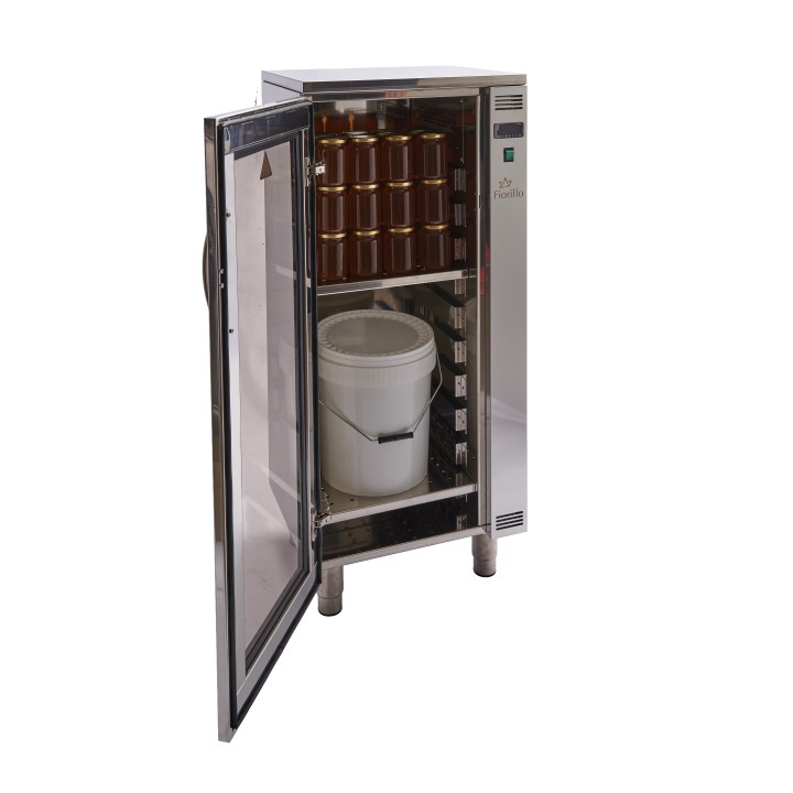 Armadietto Fondimiele Inox per 2 Secchi da 25kg